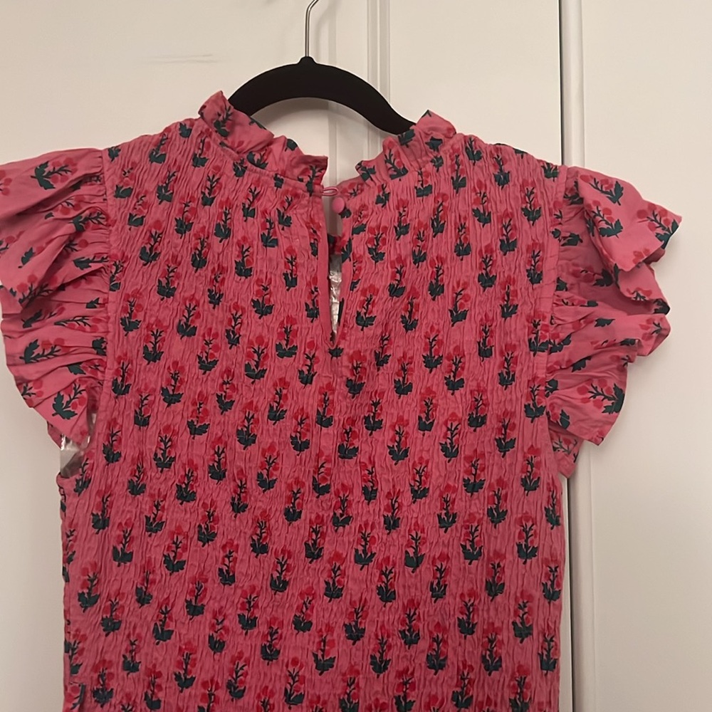 Make me an offer!  Printfresh Let's Ruffle Dress In Bloom - pink cosmos M - Picture 6 of 8